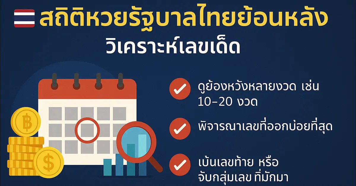 สถิติหวยรัฐบาลไทยย้อนหลัง - วิเคราะห์เลขเด็ด